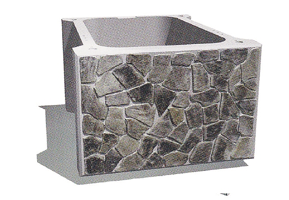 生態(tài)護(hù)坡貼石式