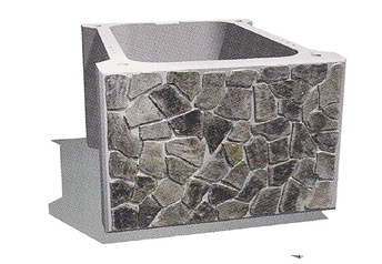 生態(tài)護(hù)坡貼石式